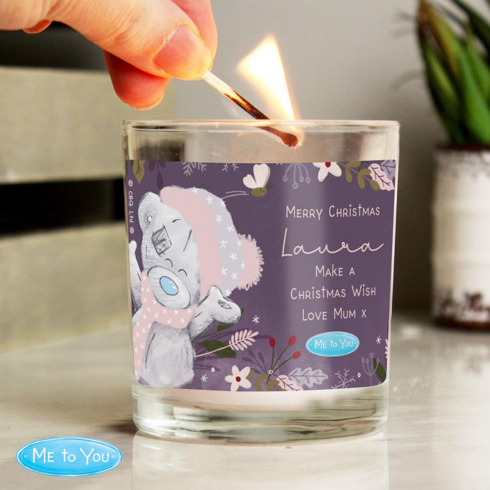 Personalised Me to You Cosy Winter Scented Jar Candle Extra Image 1